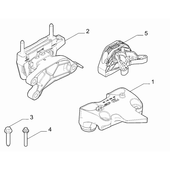 FIAT 600 2023-Present Power Plant Suspensions Screw