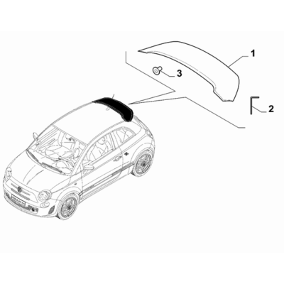 FIAT Abarth 695 2012-Present External Accessories Clip