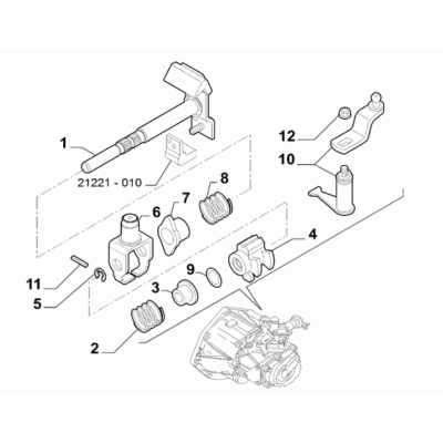 FIAT 500 2016-Present Transmission Inner Controls Nut