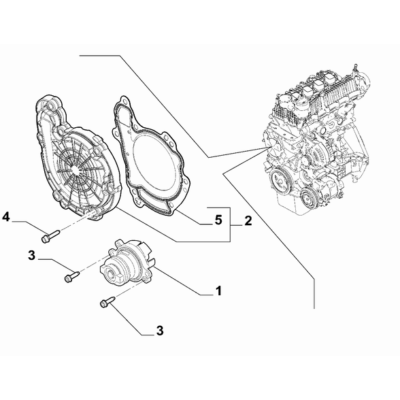 FIAT 500X 2016-Present Water Pump And Lines Screw