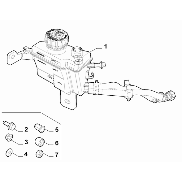 FIAT 500L 2012-2022 Hydraulic Brake System Nut