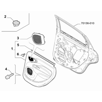 FIAT 500L 2012-2022 Panels For Rear Side Door Plug