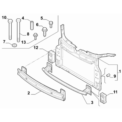 FIAT Abarth 595 2012-Present Bodyshell,Structure (Front Part) Screw
