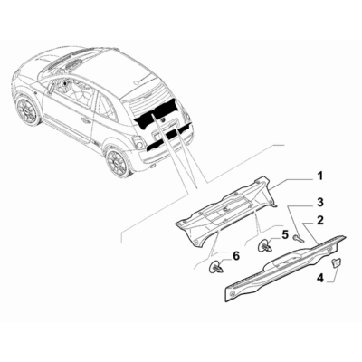 FIAT 500 2007-2016 Baggage Compartment Interior Trimming Screw