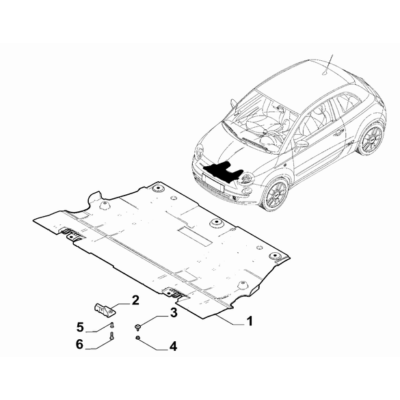 FIAT Abarth 500e 2023-Present Frame Guards Screw