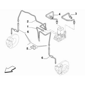 FIAT 500 2016-Present Hydraulic Brake System Pipe