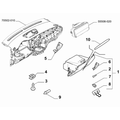FIAT 500e 2013-Present Instrument Panel Pad