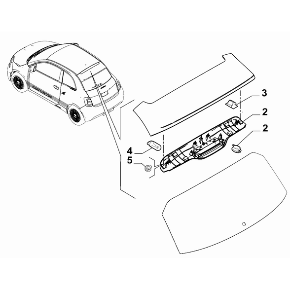 FIAT Abarth 500e 2023-Present Signalling Devices Tail Lamp