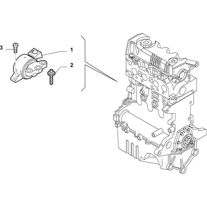 FIAT 500L 2012-2022 Power Plant Suspensions Screw