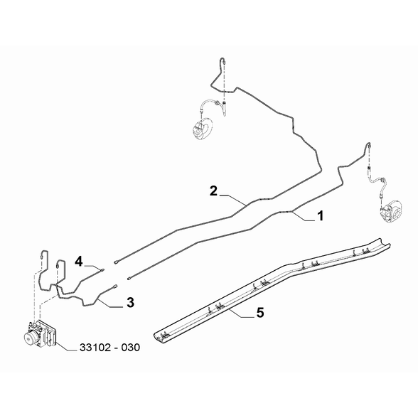 FIAT 500X 2016-Present Hydraulic Brake System Pipe