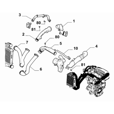 FIAT Doblo 2023-Present Heat Exchanger Pipeline Air Intake