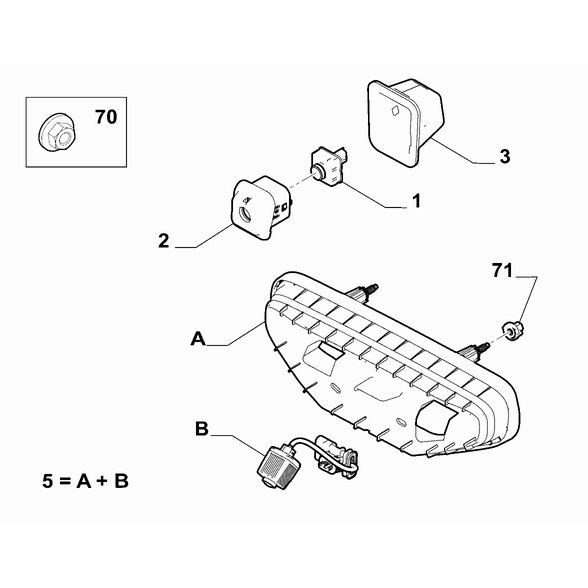 FIAT Doblo 2023-Present Signalling Devices Nut