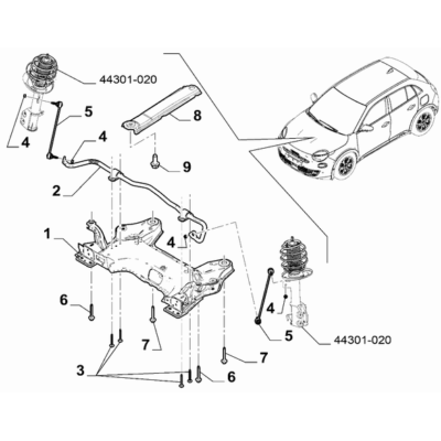 FIAT 600 2023-Present Front Suspension Reinforcement