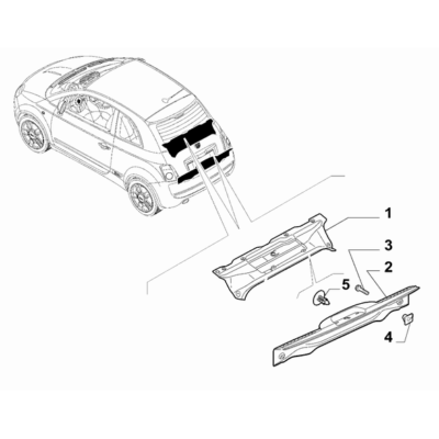 FIAT 500 2016-Present Baggage Compartment Interior Trimming Screw