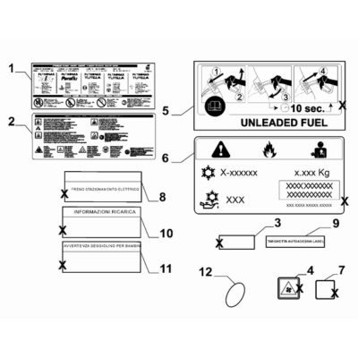 FIAT 600 2023-Present Prescription And Information Name Plate Plate