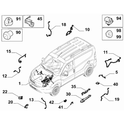 FIAT Doblo 2023-Present Cable Harness (Front) Electric Cable