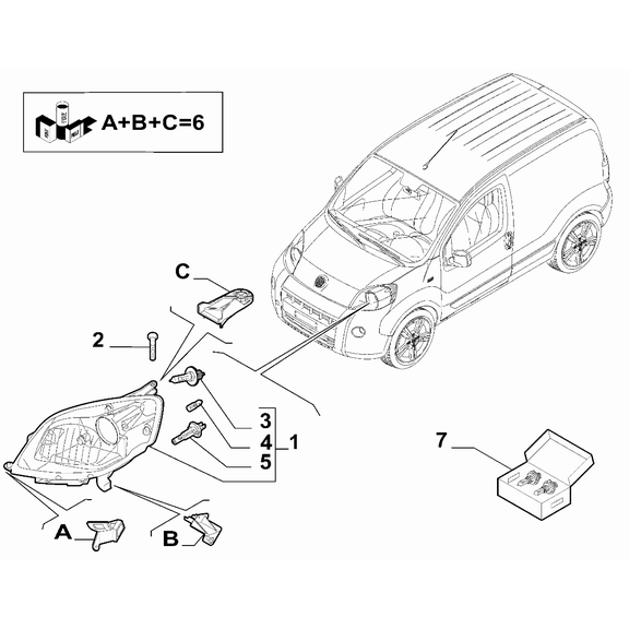 FIAT Fiorino 2022-Present Outer Lighting Bulb