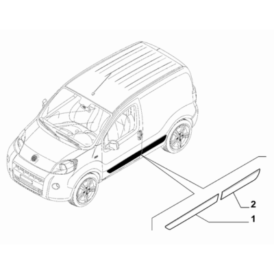 FIAT Fiorino 2007-2021 Outer Trim Mouldings Moulding