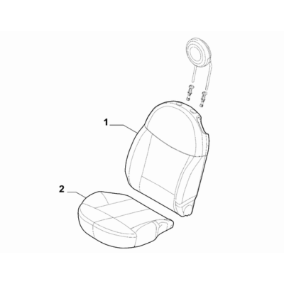 FIAT 500 2007-2016 Front Seat Lining Back Lining