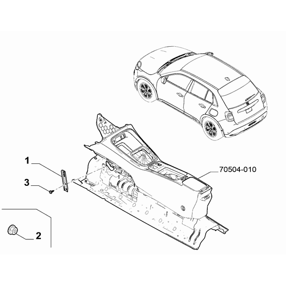 FIAT 600 2023-Present Instrument Panel Screw