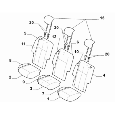 FIAT Doblo 2023-Present Rear Seat Lining Padding