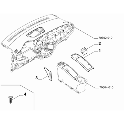 FIAT Abarth 500e 2023-Present Dashboard (Console) Ornament