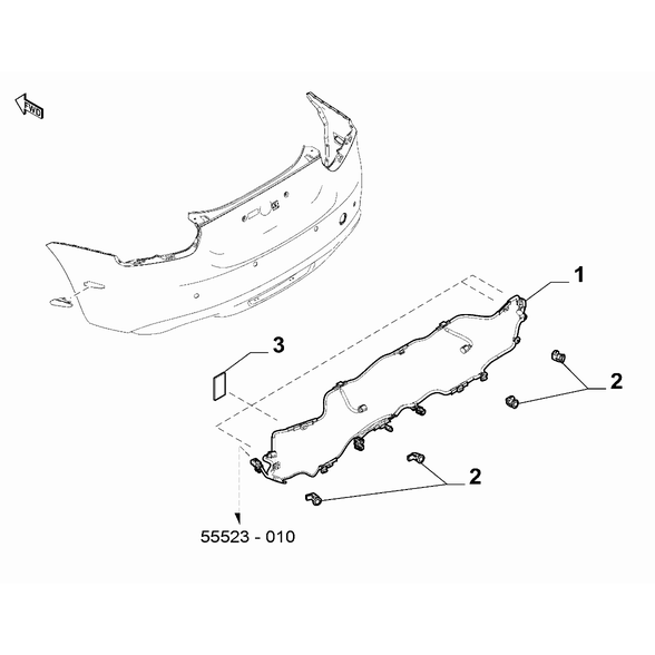 FIAT 124 Spider 2017-2020 Rear Bumper Sensor