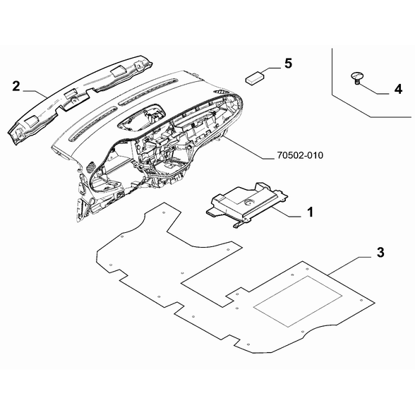 FIAT 500e 2013-Present Instrument Panel Button