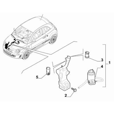 Front Wiper Linkage Motor For ABARTH 500/595/695 (RHD) - D2P 10 Year Warranty