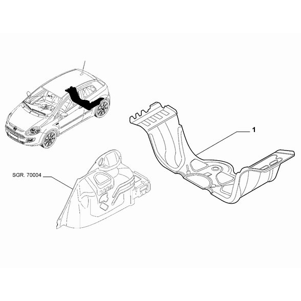 FIAT Abarth Punto Evo 2010-2013 Floor Pannel Floor Pan