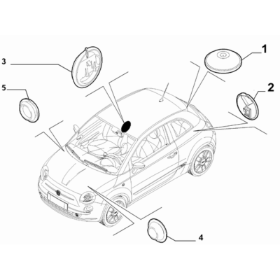 FIAT Abarth 500e 2023-Present Insulation And Padding Ornament