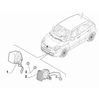 FIAT 500L 2012-2022 Signalling Devices -Low Pitch Warning Horn