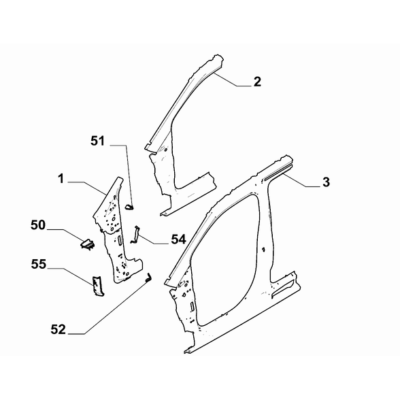 FIAT Doblo 2023-Present Bodyshell, Panels (Rear Part) Insert