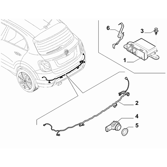 FIAT 500X 2016-Present Signalling Devices Bracket
