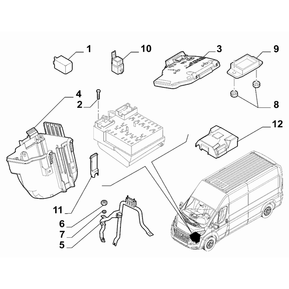 FIAT Ducato 2021-Present Interconnection And Remote Control Switch Screw And Washerassy