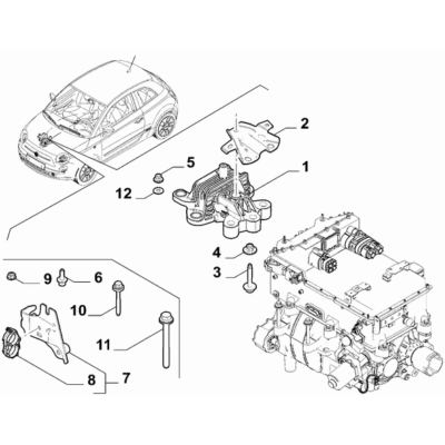 FIAT Abarth 500e 2023-Present Power Plant Suspensions Nut
