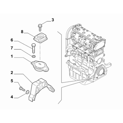 FIAT Abarth 595 2012-Present Power Plant Suspensions Plane Washer
