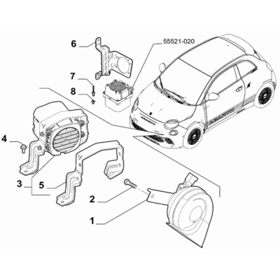 FIAT Abarth 500e 2023-Present Signalling Devices Kit