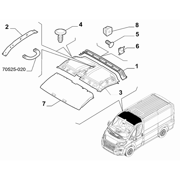 FIAT Ducato 2006-2020 Interior Trim Button