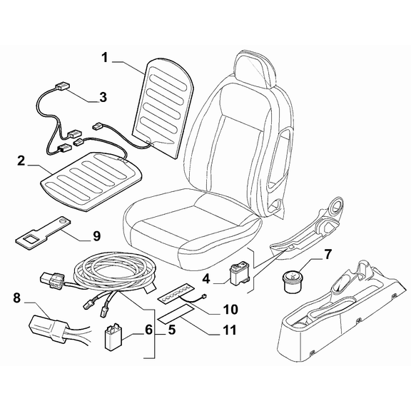 FIAT Fiorino 2022-Present Front Seats Adhesive Tape