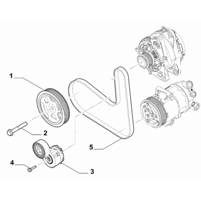 FIAT 500X 2016-Present Miscellaneous Controls (Belts And Pulleys) Belt