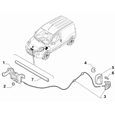 FIAT Fiorino 2022-Present Engine Compartment Lid Lock
