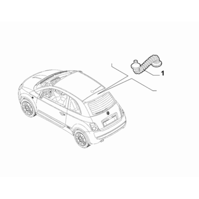FIAT 500 2007-2016 Additional Cables Assemblage Seal Gasket