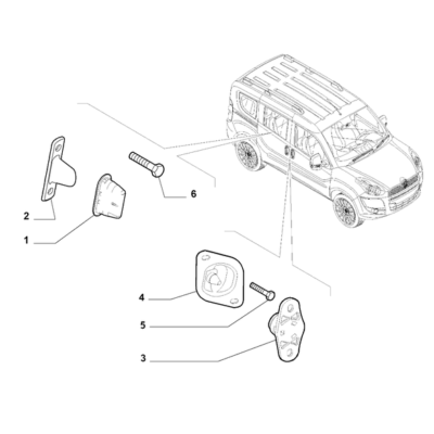 FIAT Doblo 2011-2022 Sliding Doors Pin
