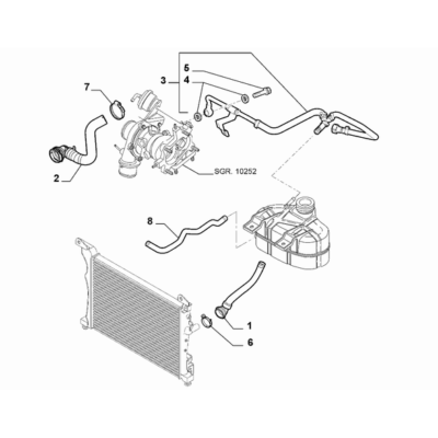 FIAT Abarth Punto Evo 2010-2013 Radiator And Leads Sleeve
