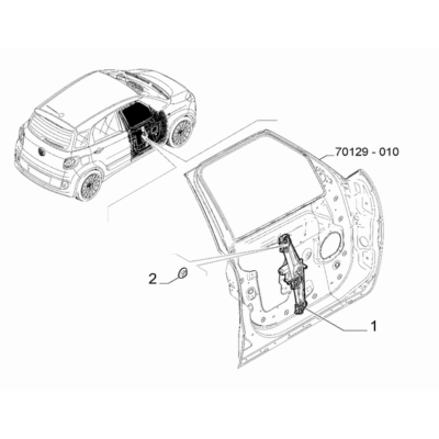FIAT 500L 2012-2022 Side Front Doors Window Regulator