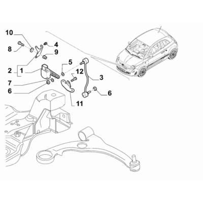 FIAT Abarth 695 2012-Present Outer Lighting Link Rod