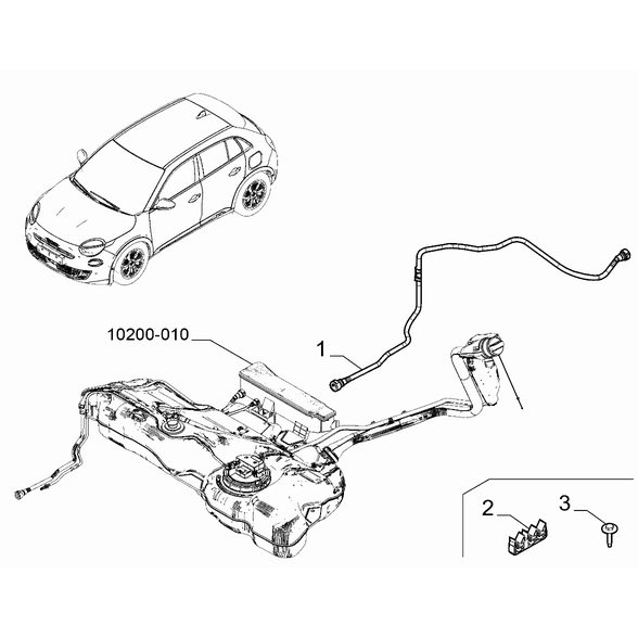FIAT 600 2023-Present Fuel Tank Screw