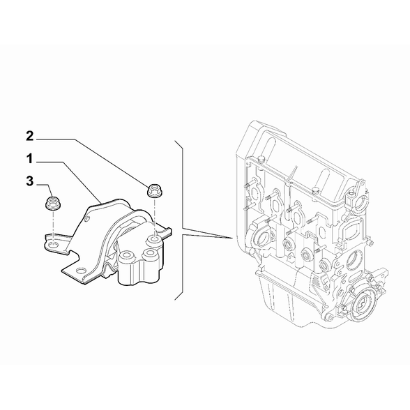 FIAT 500 2007-2016 Power Plant Suspensions Nut