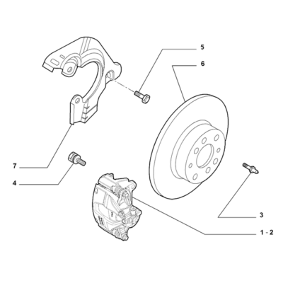 FIAT Doblo 2011-2022 Front Wheel Brakes Screw